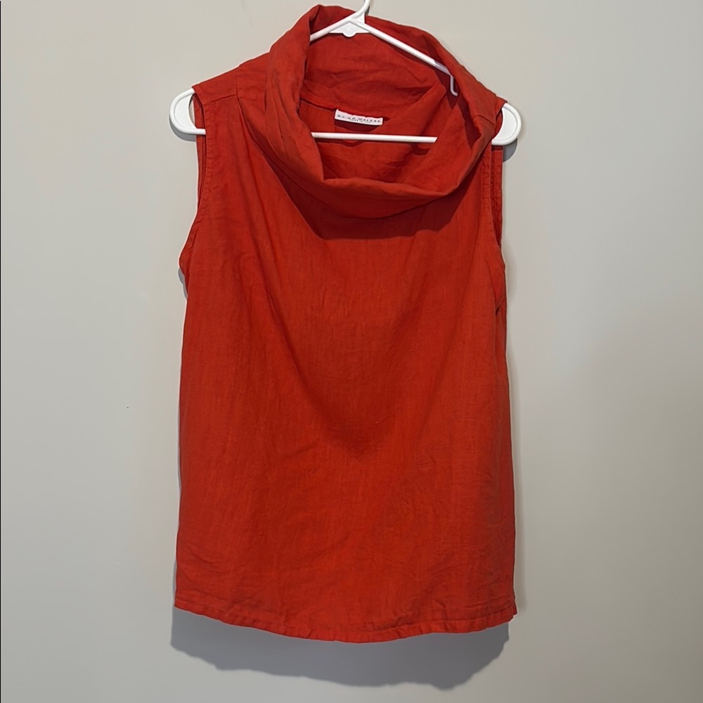 Bryn Walker 100% linen Orange Sleeveless Tank Top
